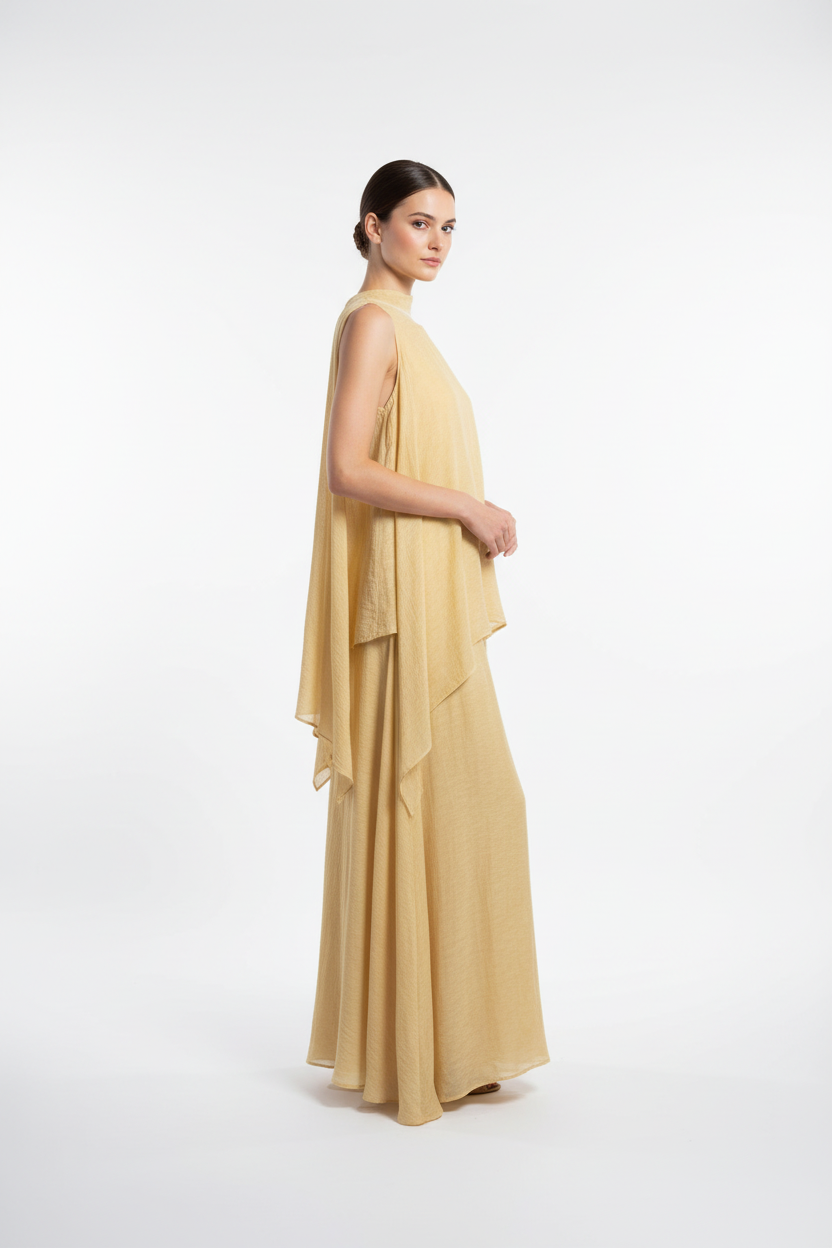 Yellow Linen Set – Side