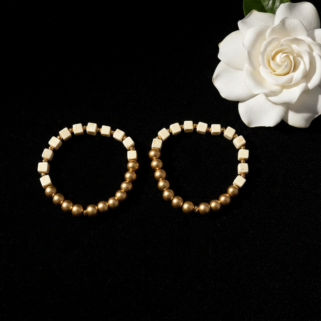 Zen bracelet set black velvet