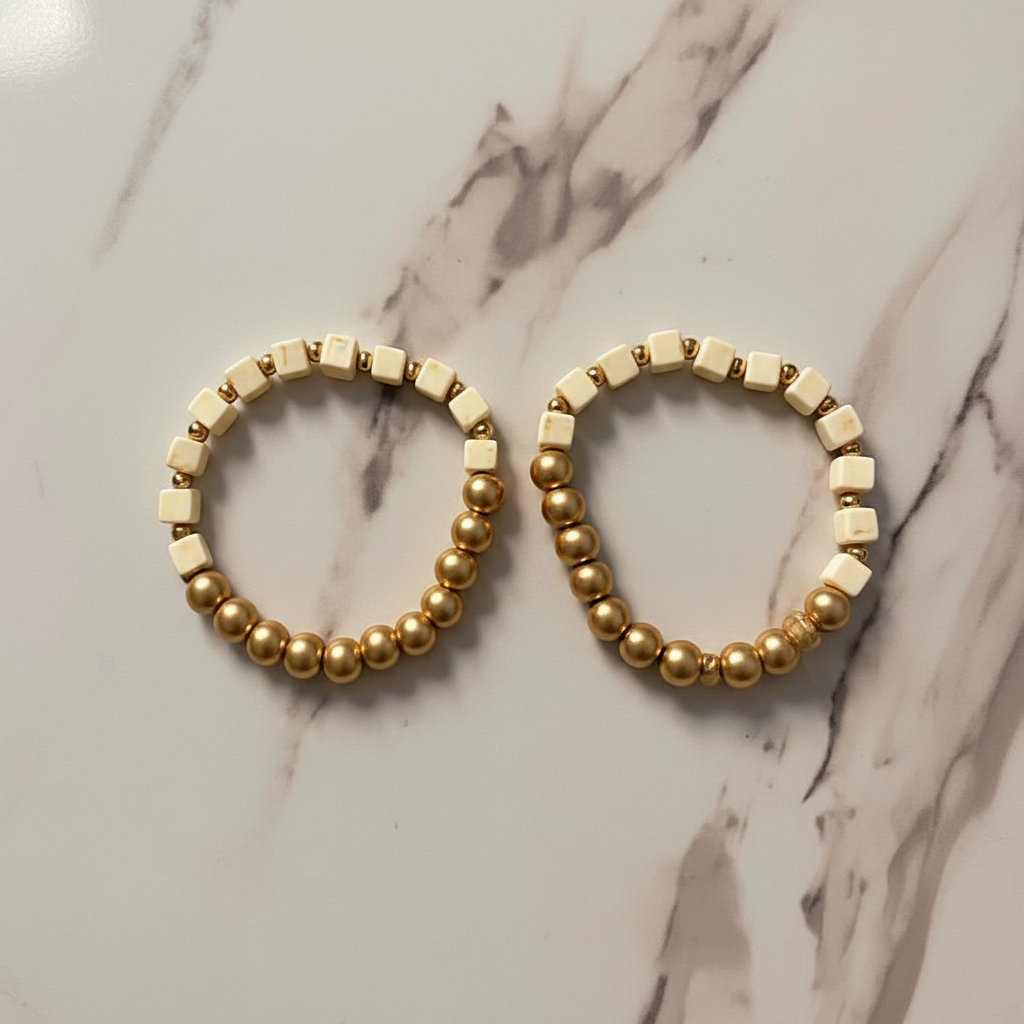 Zen bracelet set marble