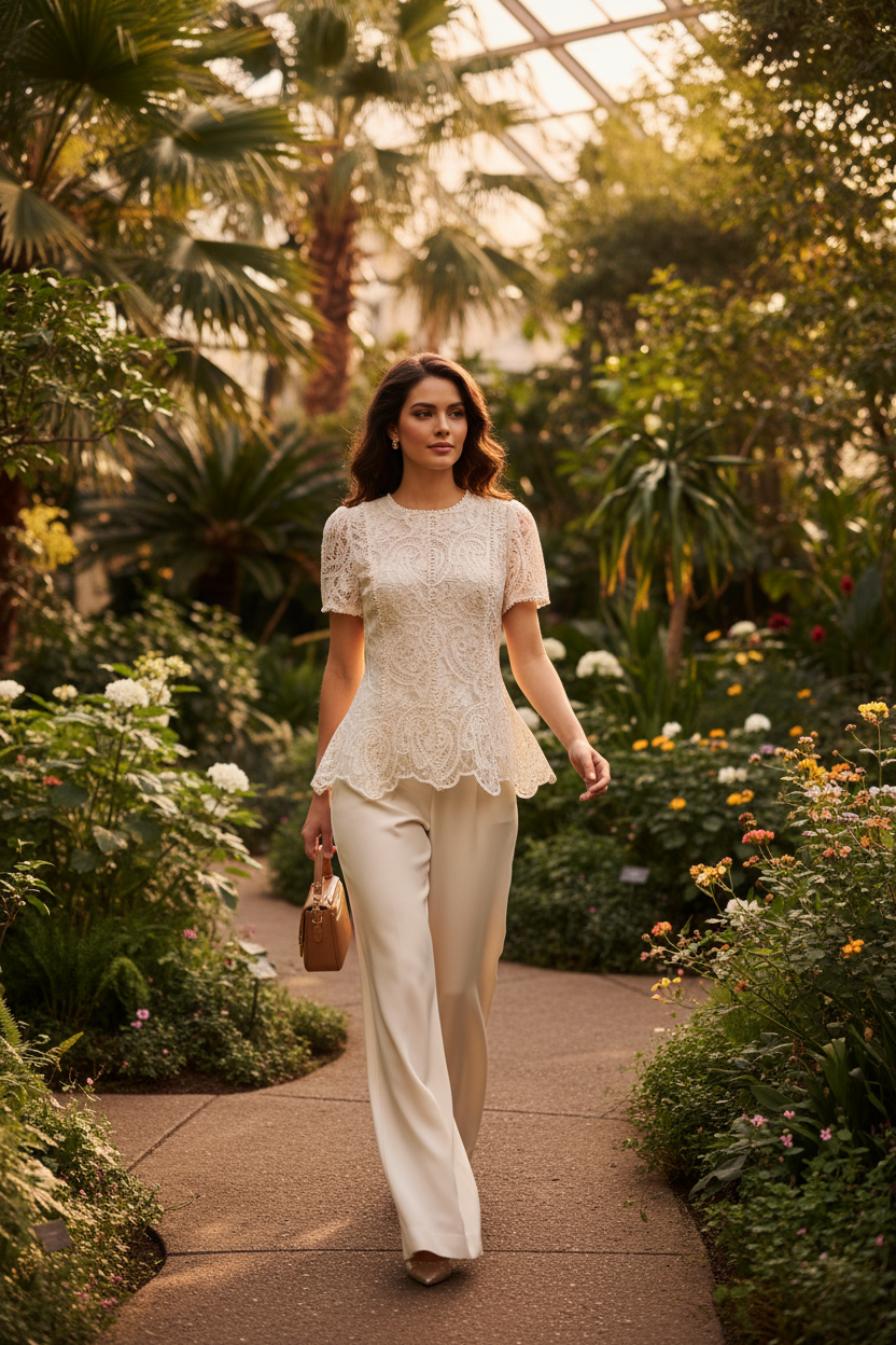 Zoe Ivory Lace Top – Lifestyle